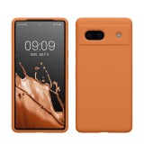 Husa Kwmobile pentru Google Pixel 7a, Portocaliu, Silicon, KWM000019YE030C, Carcasa