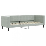 Cumpara ieftin Cadru de pat, gri deschis, 80x200 cm, catifea