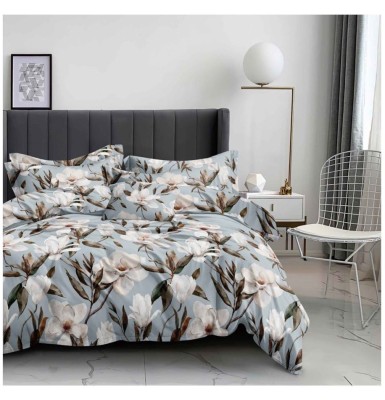 Lenjerie pat dublu,bumbac finet,6 piese,cearceaf normal 220x240cm, cearceaf pilota 200x220cm, 2 fete de perna 50x70, 2 fete de perna 70x70-A1062 foto