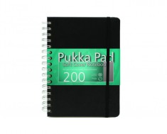 Agenda Pukka Pad A5 Matematica, spirala, 200 file, negru