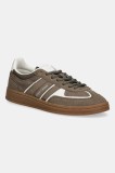 Tommy Jeans sneakers din piele &icirc;ntoarsă THE GREENWICH EDGE culoarea verde, EN0EN02838