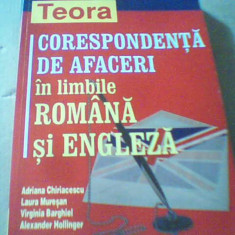 CORESPONDENTA DE AFACERI IN LIMBILE ROMANA SI ENGLEZA ( edituraTeora, 2004 )
