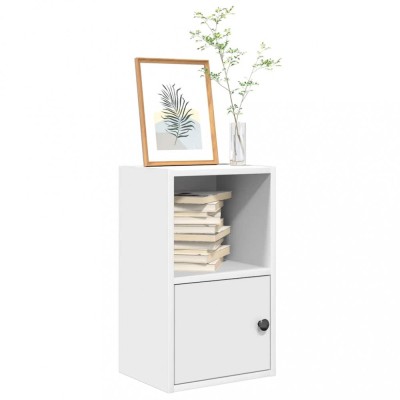 vidaXL Bibliotecă, alb, 31x24x52 cm, lemn prelucrat 860319 foto