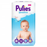 Scutece Sensitive Nr. 4+ 10-15kg, 52 bucati, Pufies