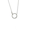 Colier argint 925, cerc rasucit cu zirconii 41 cm