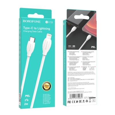 Cablu Date si Incarcare USB Type-C / tip Lightning USB-C pentru iPhone 14 13 12 11 Pro Max Mini (2 Metri) - Alb foto