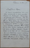 Scrisoare a lingvistului roman Heimann Hariton Tiktin prieten cu Eminescu , 1910