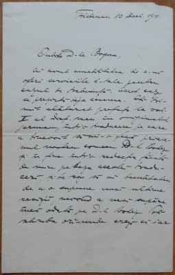 Scrisoare a lingvistului roman de nationalitate evreiasca, Heimann Hariton Tiktin, prieten cu Eminescu, 1910 foto