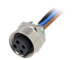 Conector HARTING 7/8 soclu 4 pini mamă drept cu cablu 0,5m IP67