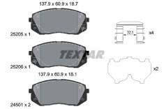 TEXTAR 2520504 Q+ set placute frana,frana disc