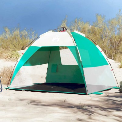 vidaXL Cort camping 2 persoane verde marin impermeabil setare rapidă foto