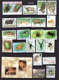 Fauna, lot uzat, stampilat