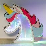 Lampa Oglinda Infinity Unicorn, Lemn, Multicolor, LED, CMCLASS