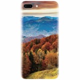 Husa silicon pentru Apple Iphone 7 Plus, Autumn Mountain Fall Rusty Forest Colours