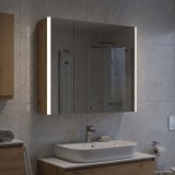 vidaXL Dulap cu oglindă pentru baie Stejar artizanal 889254