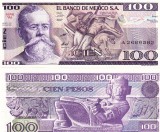 Mexic 100 Pesos 1982, P-74v, Bancnota UNC, America