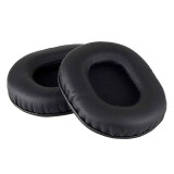 Cumpara ieftin Set 2 bureti Edman pentru casti Audio-Technica ATH M50X, M50XBT, M50, M40X, M30, M20, M10, ATH-MSR7, Piele ecologica, Negru