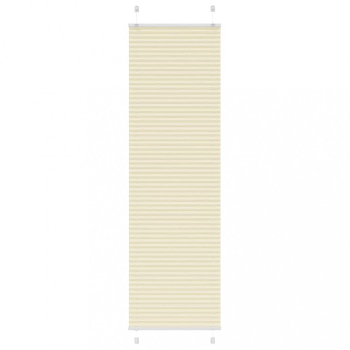 vidaXL Jaluză plisată Crem 65x200 cm Lățime țesătură 64,4 cm