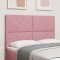 vidaXL Tăblie cap Pe perete Geometric cu headboard Roz 160 cm Catifea 3337937