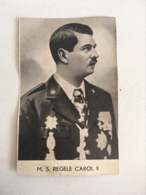 Carte postala veche M. S. Regele Carol II, anii 30, necirculata foto