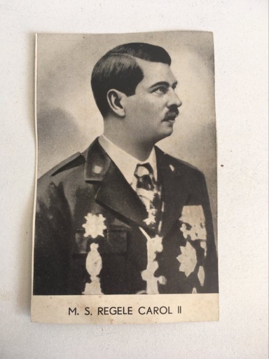 Carte postala veche M. S. Regele Carol II, anii 30, necirculata