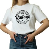 Tricou Dama cu mesaj haios, aniversare 50 ani La multi ani, alb, S