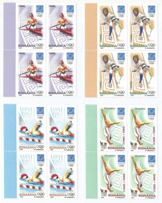|Romania, LP 1655/2004, J.O. de Vara, Atena, 2004, bloc 4, MNH foto