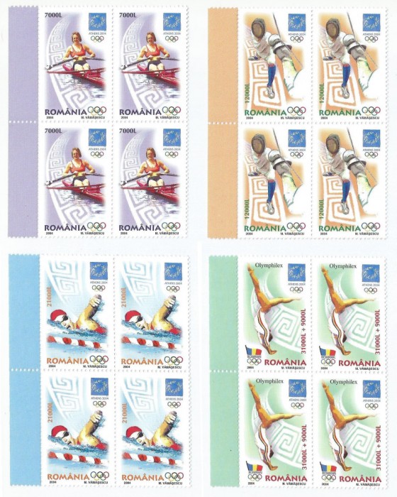 |Romania, LP 1655/2004, J.O. de Vara, Atena, 2004, bloc 4, MNH