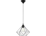 Cumpara ieftin Pendul Vintage Eglo Tarbes Negru, 1xE27, &Oslash;32.5cm, H110cm, Metal, Inaltime Reglabila, Design Modern, Birou/Living/Dormitor