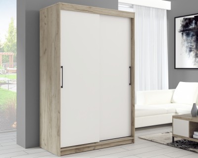 Dulap UC MP1, 150x60x200 cm, Stejar K002 Alb foto