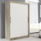 Dulap UC MP1, 150x60x200 cm, Stejar K002 Alb
