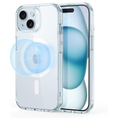 Husa pentru iphone 16 - esr classic hybrid halolock kickstand - clear blue foto