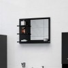 VidaXL Oglindă de baie, negru, 60 x 10,5 x 45 cm, PAL 805007