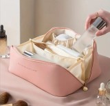 Cumpara ieftin Geanta cosmetice si parfumuri, cu maner, ideal geanta bagaj, Roz