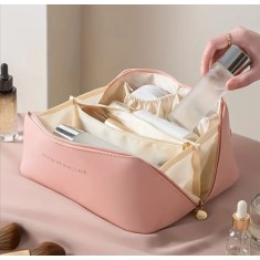 Geanta cosmetice si parfumuri, cu maner, ideal geanta bagaj, Roz
