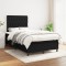 vidaXL Pat box spring cu saltea, negru, 120x200 cm, textil 3142003