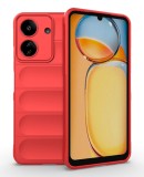 Husa Wave din Silicon compatibila Xiaomi Redmi 13C Anti-Shock, Rosu, Oem