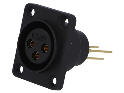 Conector XLR mamă aurit 3 pini foto