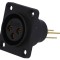 Conector XLR mamă aurit 3 pini