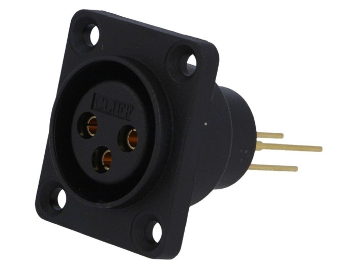 Conector XLR mamă aurit 3 pini