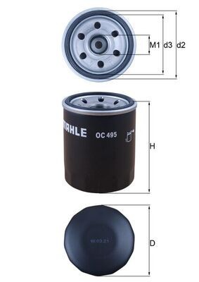Filtru ulei MAHLE OC495