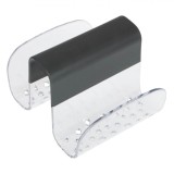 Suport transparent pentru bureti de vase Shopiens&reg;, pentru chiuveta dubla, 9.5 cm