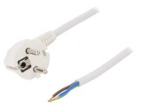 Cablu Alb 3x1,5mm&sup2; PVC 2m 16A 250V