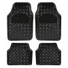 Covorase Auto Universale Diamond Crom Negru AVX-T2034, Cauciuc Antiderapant, Set 4 Bucati