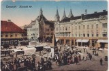 CP Timisoara Fabric Kossuth ter Piata Traian ND(1908), Circulata, Fotografie