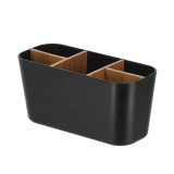 Organizator X5 Bamboo 21X9X10 Cm &ndash; Negru | Organizatoare Baie