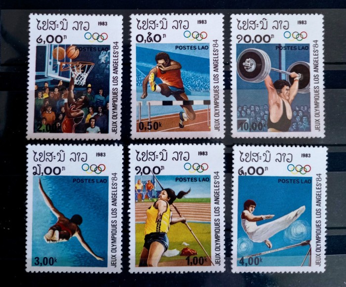 Laos 1983 sport Jocurile Olimpice de vara Los Angeles 84 serie MNH