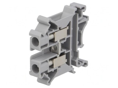 Conector &amp;Icirc;mbinare Șine Gri 0,2-6mm&amp;sup2; 2 Borne foto