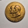 Medalie Societatea Regala Romana de Geografie 1875 1925 - Regele Carol I si Regele Ferdinand Piesa de Colectie