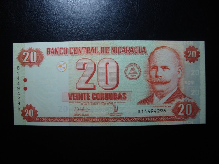 NICARAGUA 20 CORDOBAS 2006 UNC